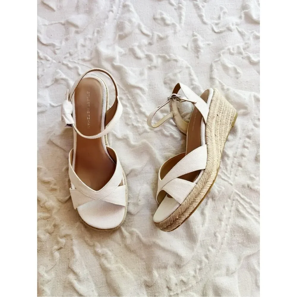 Stuart Weitzman Miami Espadrille Sandal Size 6.5 New